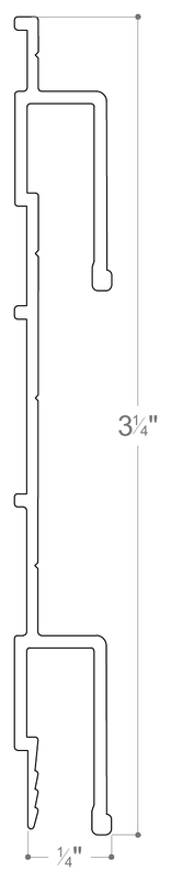 AP-108-W stretch ceiling profile cross-section