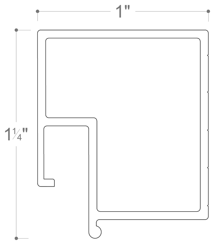 AP-202 / AP-202-W stretch ceiling profile cross-section