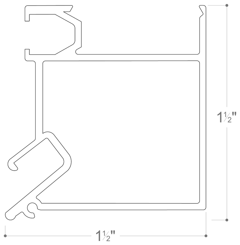 AP-203 stretch ceiling profile cross-section