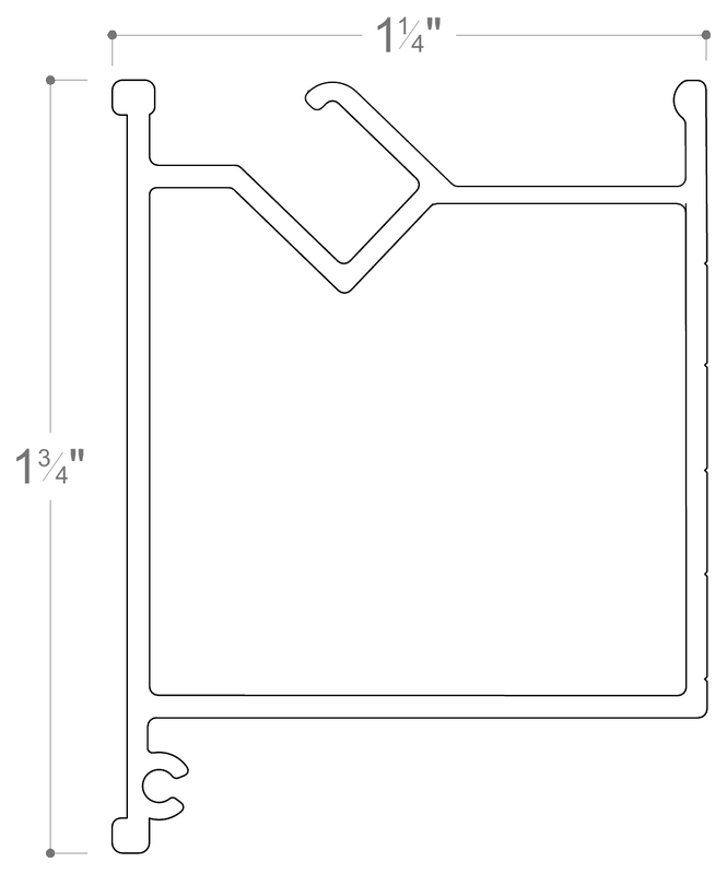 AP-216 stretch ceiling profile cross-section