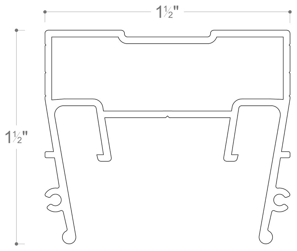 AP-306 stretch ceiling profile cross-section