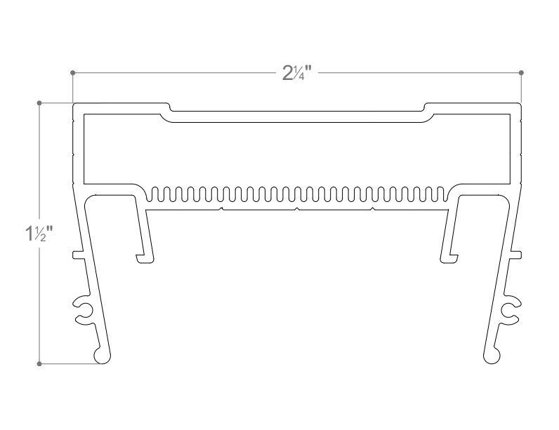 AP-307 stretch ceiling profile cross-section