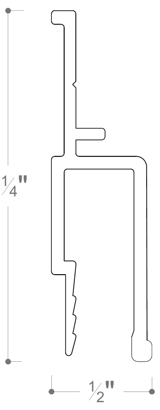 AP-102 stretch ceiling profile cross-section