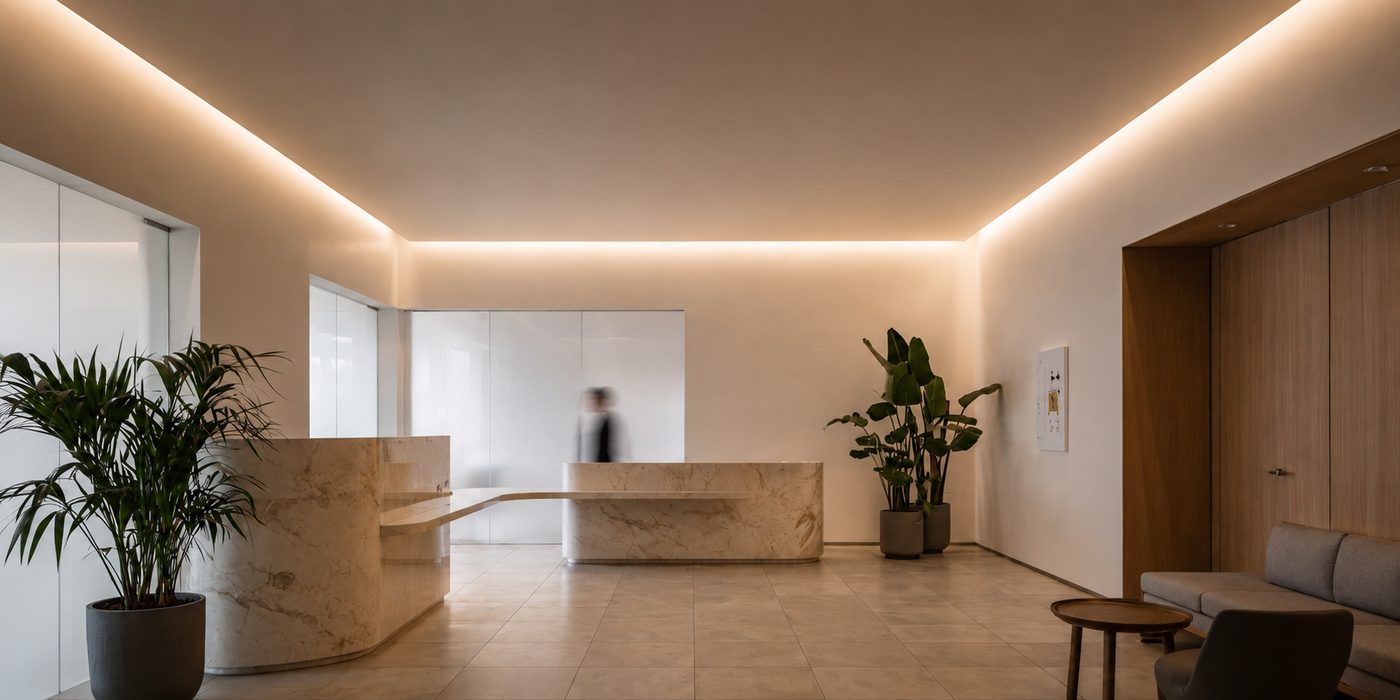 Perimeter & Cove Lighting design, Eco Ceiling Systems