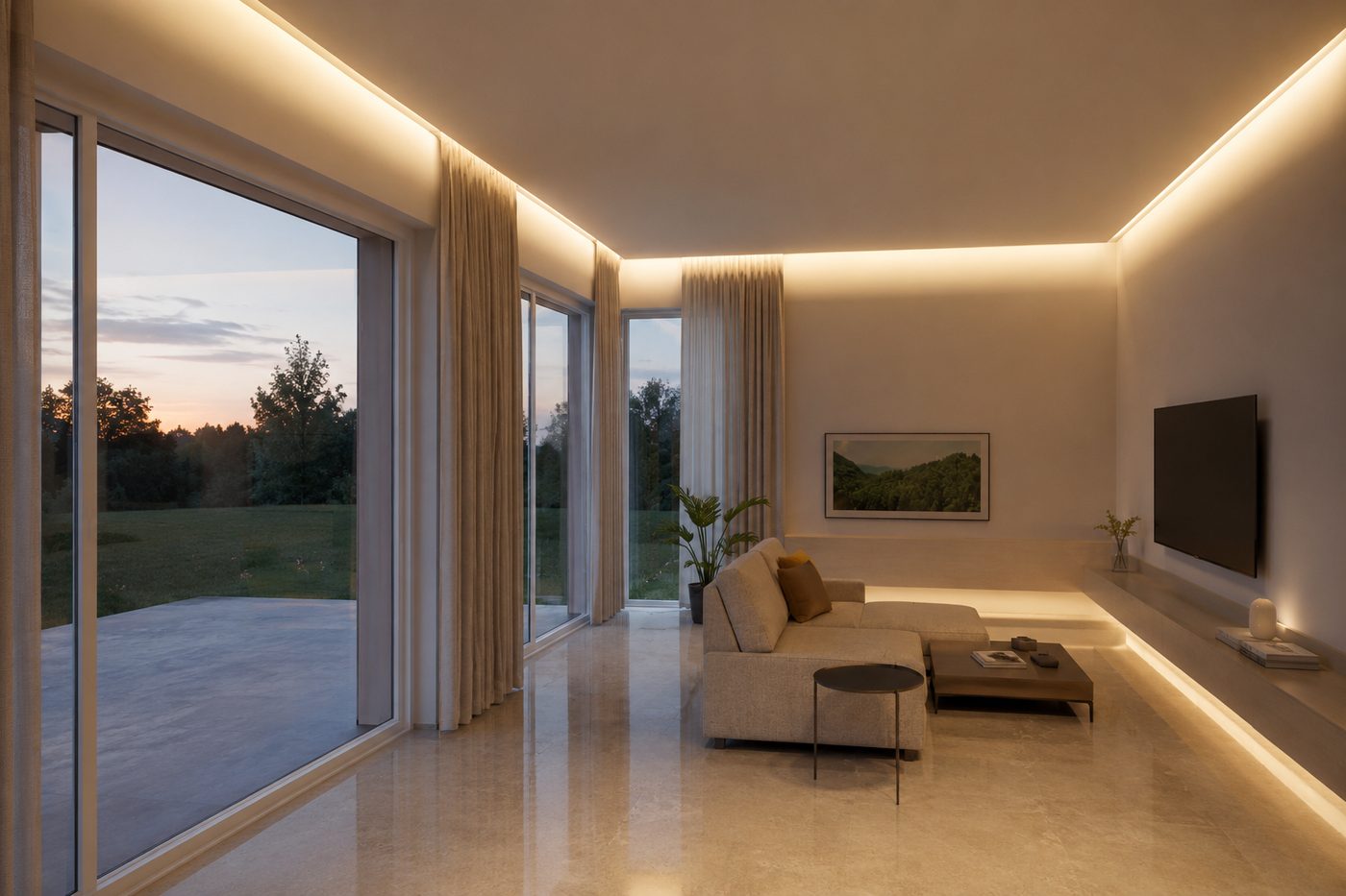 Perimeter & Cove Lighting design, Eco Ceiling Systems